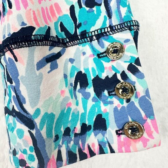 Lilly Pulitzer Sophie Dress High Tide Size Medium UPF 50 Vacation Beach Preppy - Picture 4 of 7